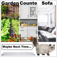 Nuanchu cat repellent mat in garden deters cats from flowers and soil