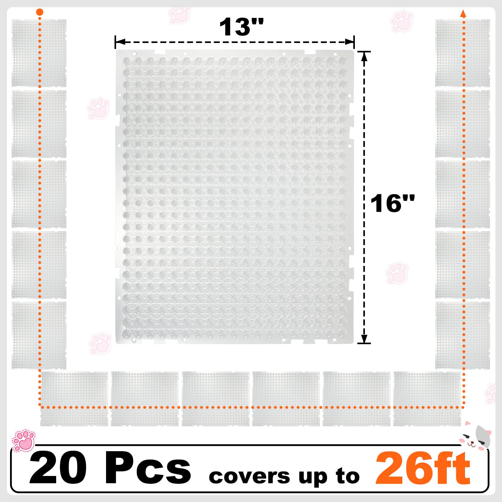 Nuanchu cat repellent mat on window sill keeps pets away from edges