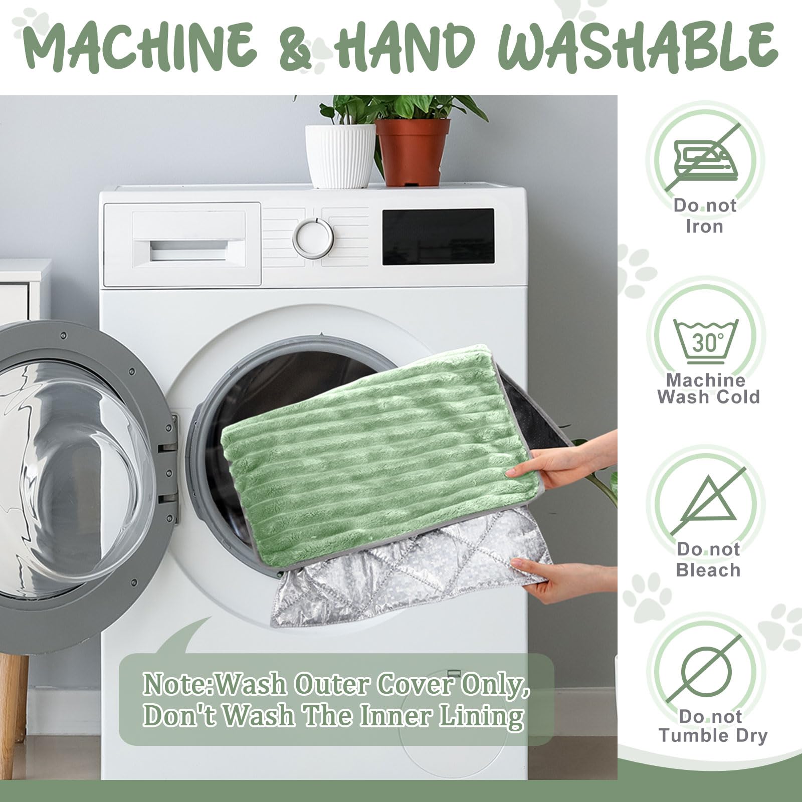 Nuanchu self-warming cat bed machine-washable cover simplifies care and longevity.