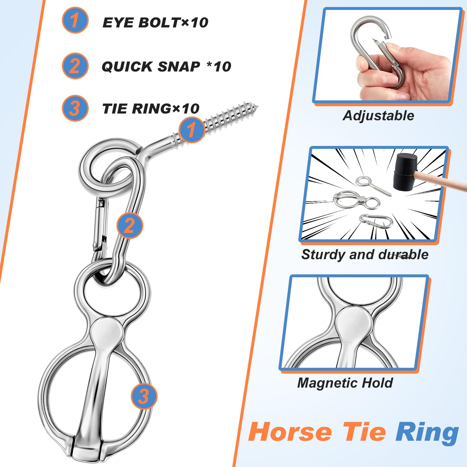 Nuenen snap connection assembly highlights quick, reliable tie ring links.