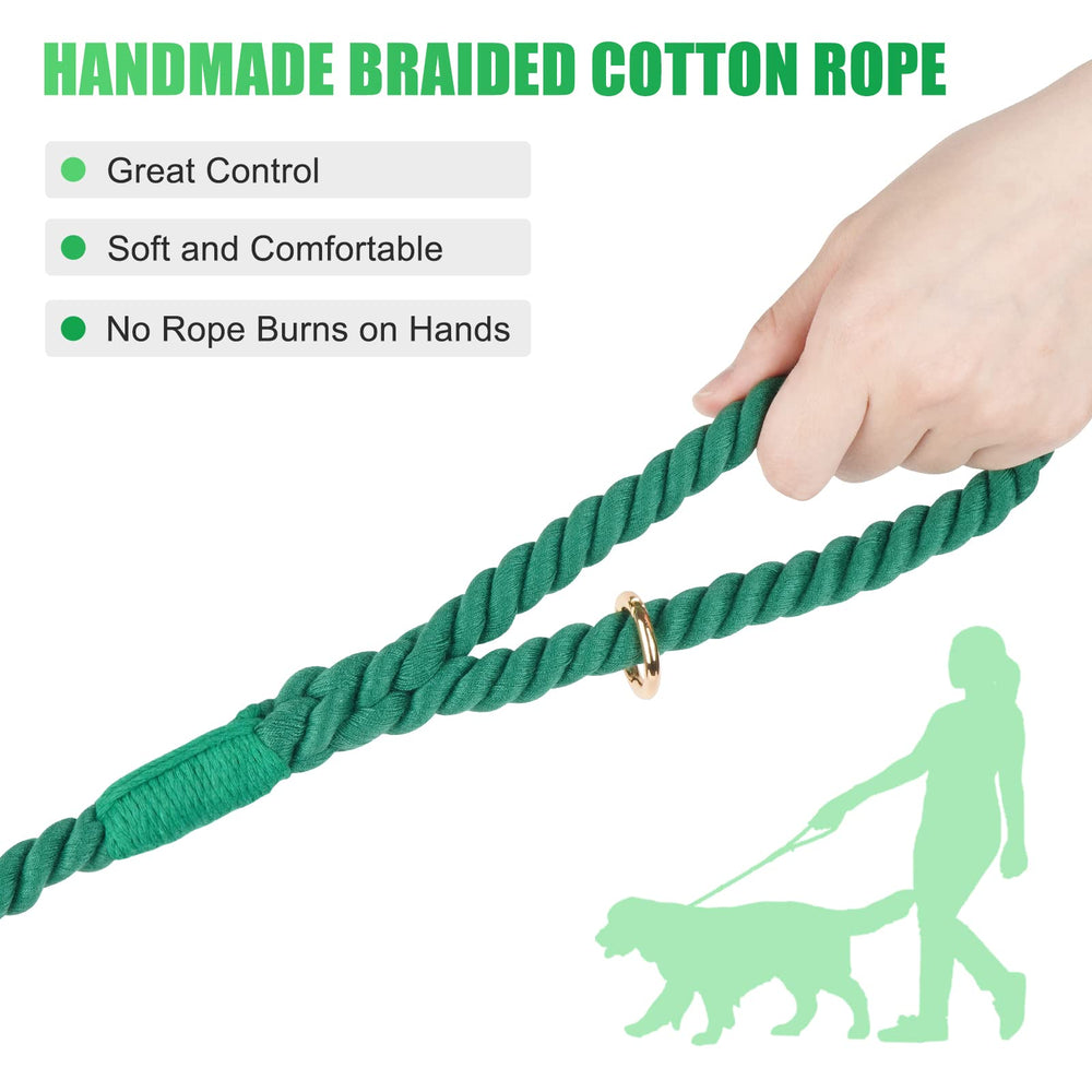 NUGUTIC leash with heavy duty zinc alloy clasp secured during an outdoor walk