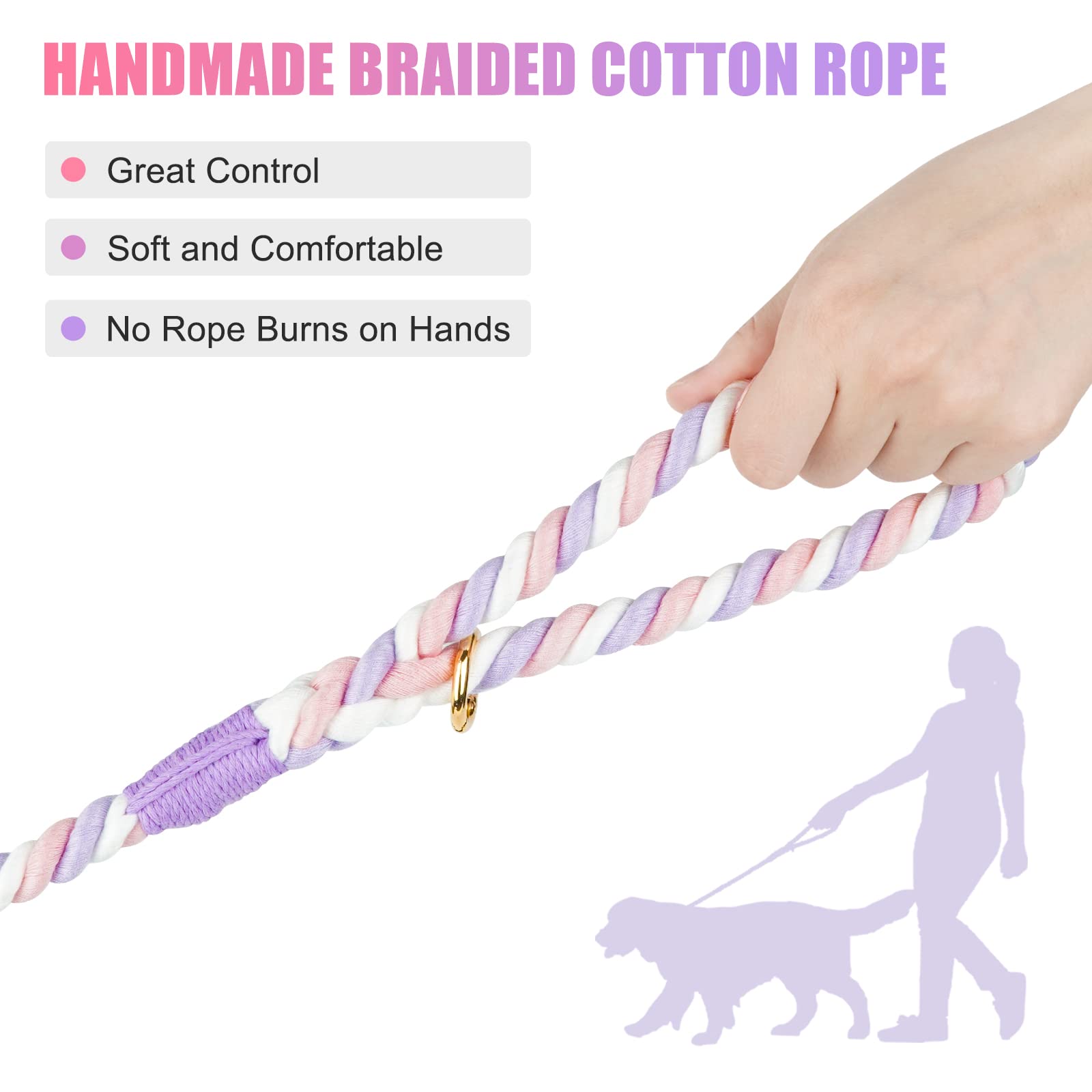 NUGUTIC unicorn purple leash adds playful style for photos and outings