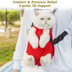 nulala dog carrier backpack worn on chest to keep pet close during hikes.