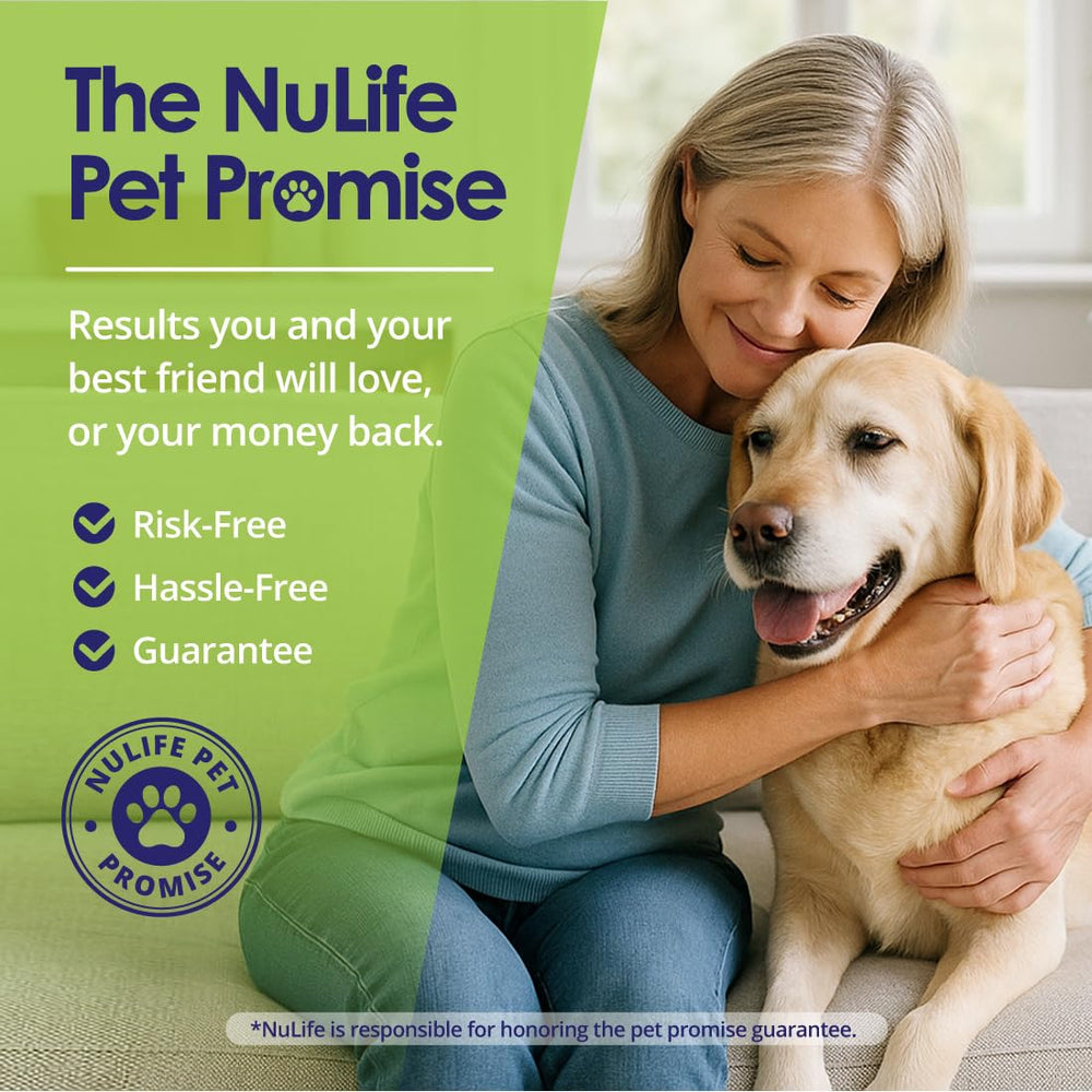 NuLife Liquid Glucosamine for Dogs product tested label conveys safety and quality.