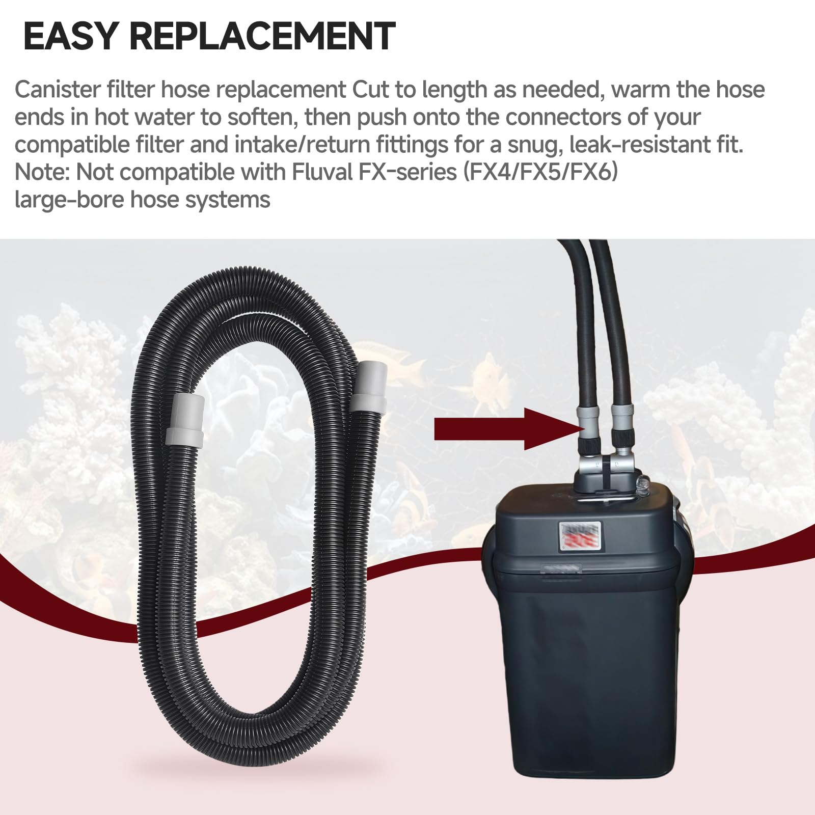 Numano A20015 inner outer dimensions align with standard 16/22 mm hose paths for snug fit.