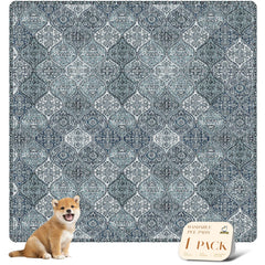 Nunubaby blue washable pee pad 72x72 protects floors and supports crate training