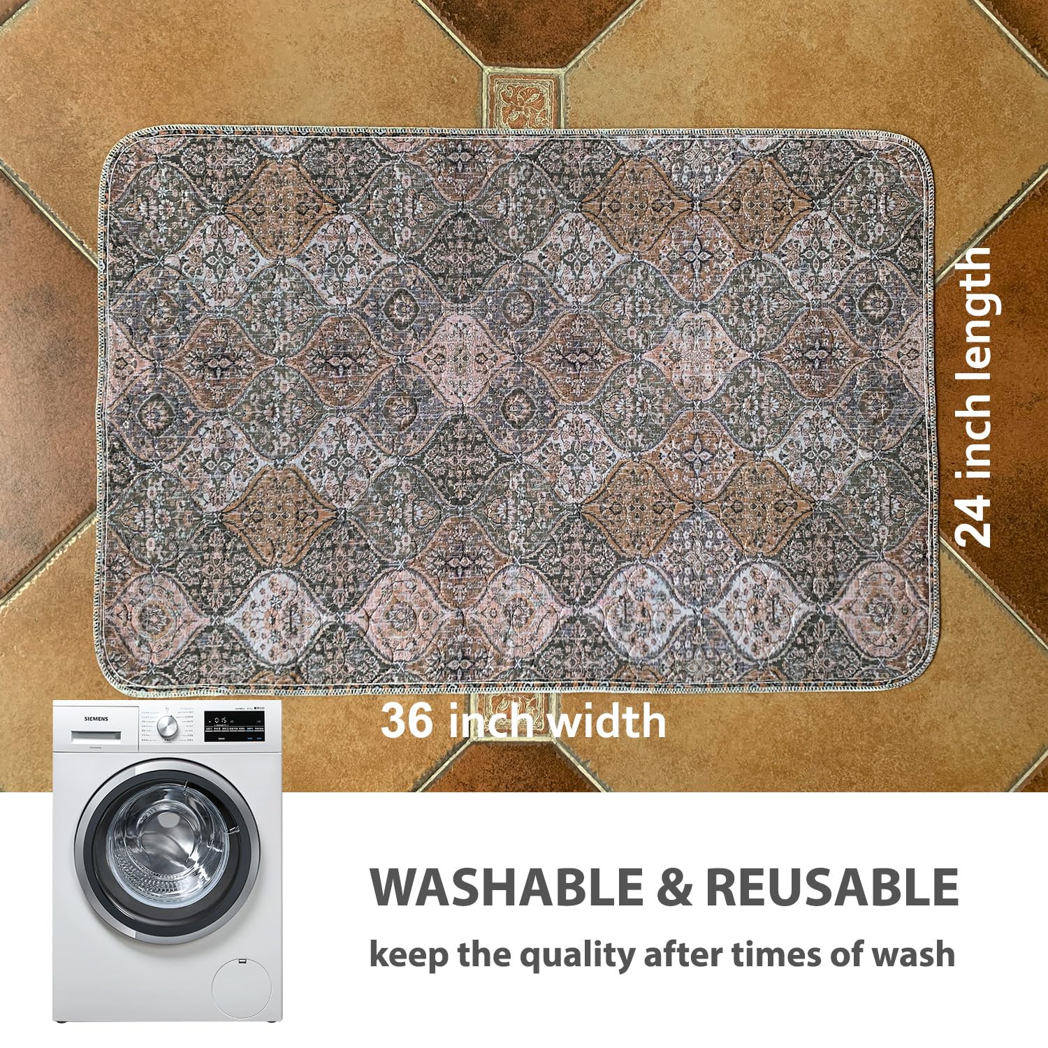 nunubaby washable pee pad versatile-use for crate floor couch or car