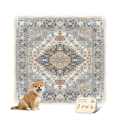 Nunubaby Washable Pee Pad stylish-pattern protects floors from accidents while adding home décor style.