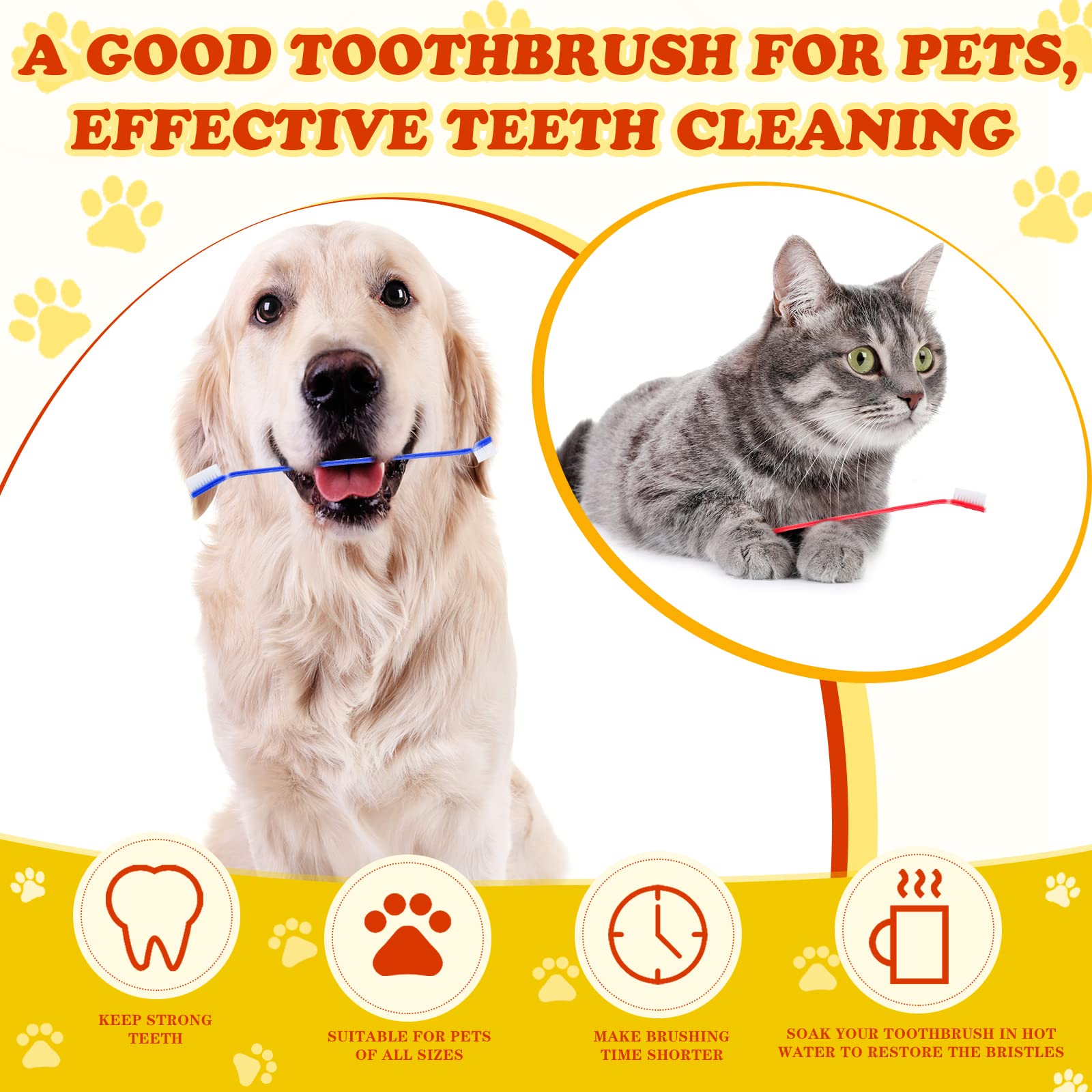Nuogo eight-color assortment helps color-code brushes for different pets.