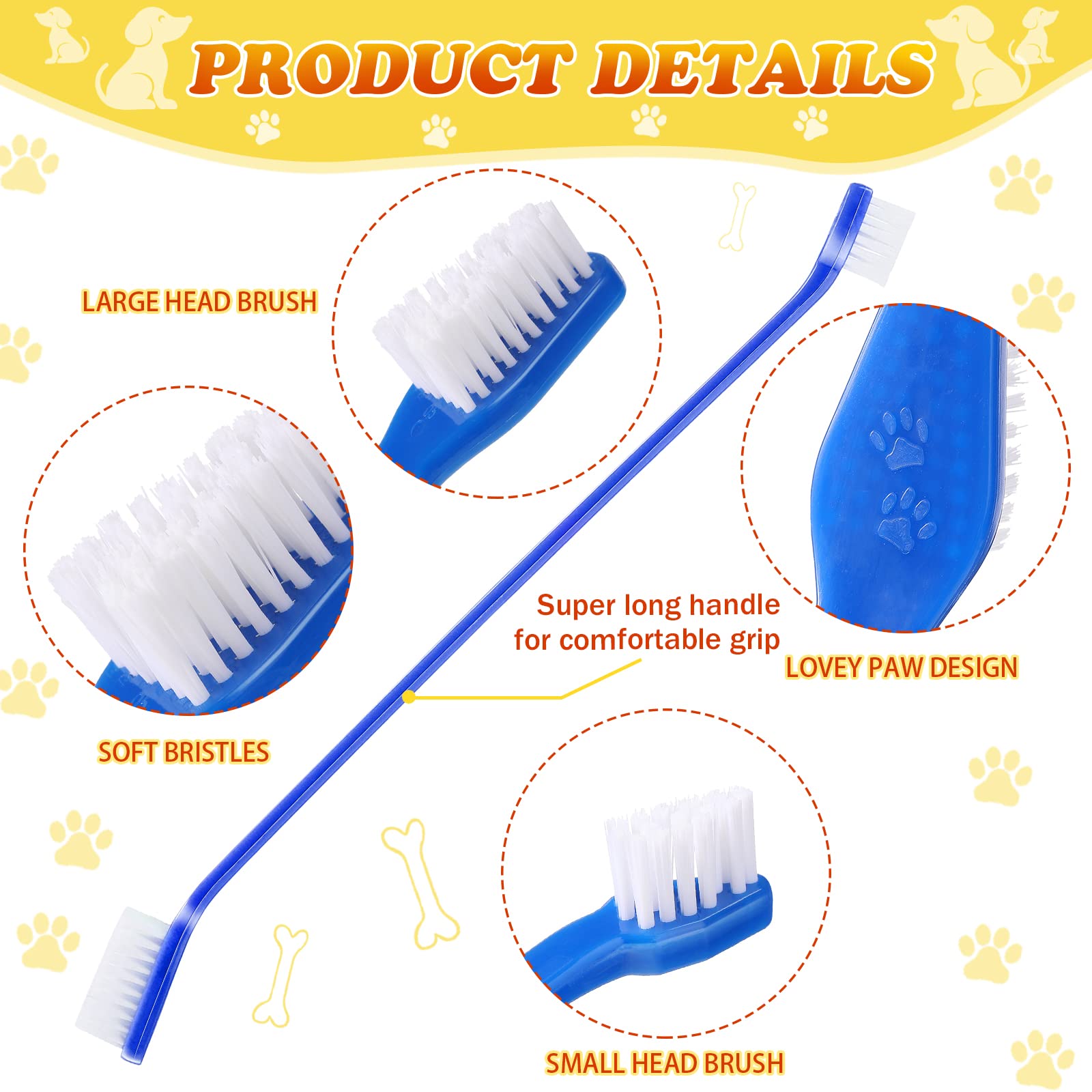 Nuogo soft bristles ensure gentle cleaning on teeth and gums.