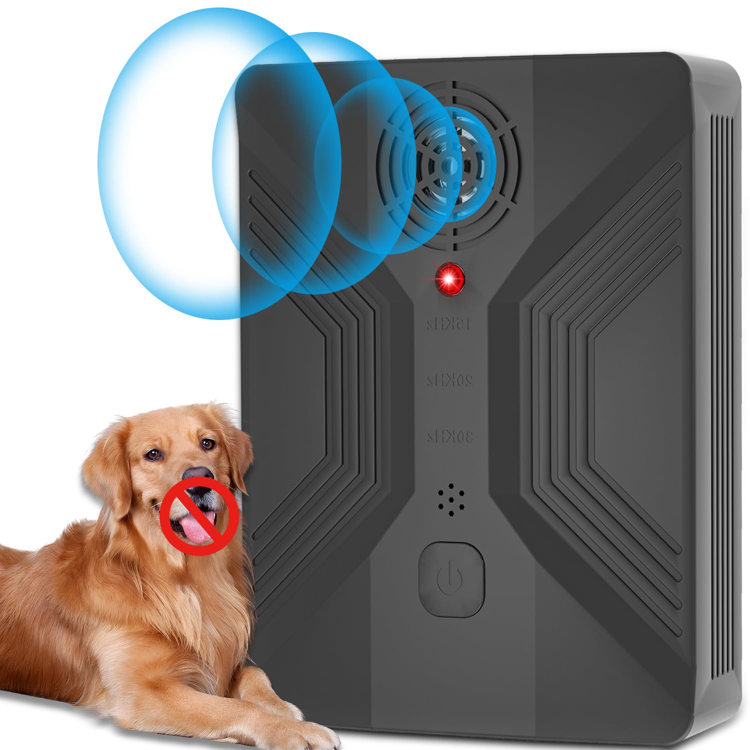 Nupec anti-barking device outdoor hanging shows easy bark control for yards