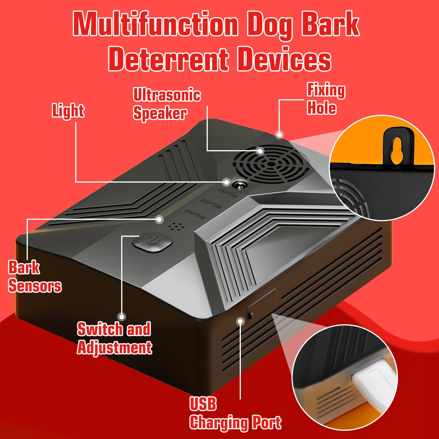 Nupec anti-barking device USB charging lasts up to a month