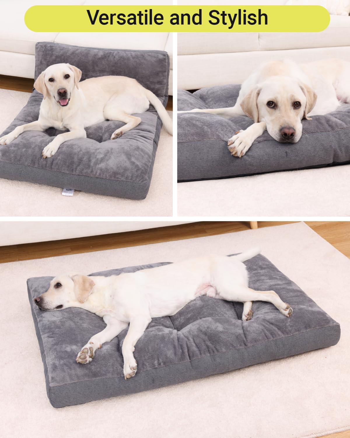 NUPIDA dog bed xl crate machine-washable fabric for easy cleaning.