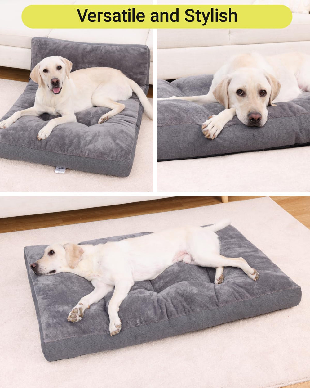 NUPIDA dog bed xl crate machine-washable fabric for easy cleaning.