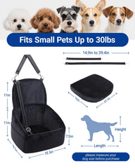 NUPIDA dog car seat removable cover for easy cleaning.