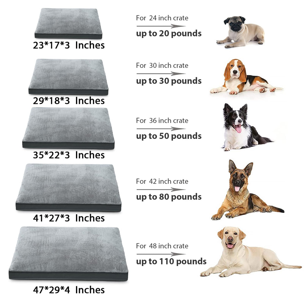 NUPIDA dog crate bed non-slip bottom keeps bed in place during curious activity