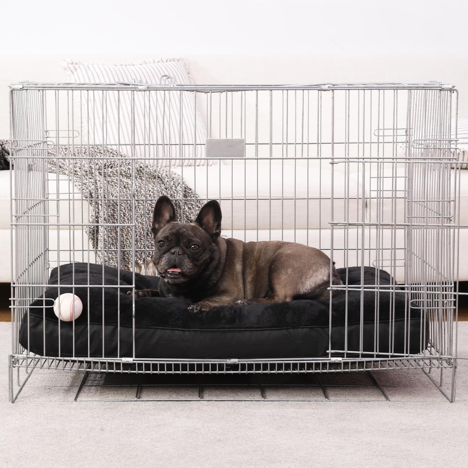 NUPIDA dog crate bed non-slip bottom prevents movement during rest