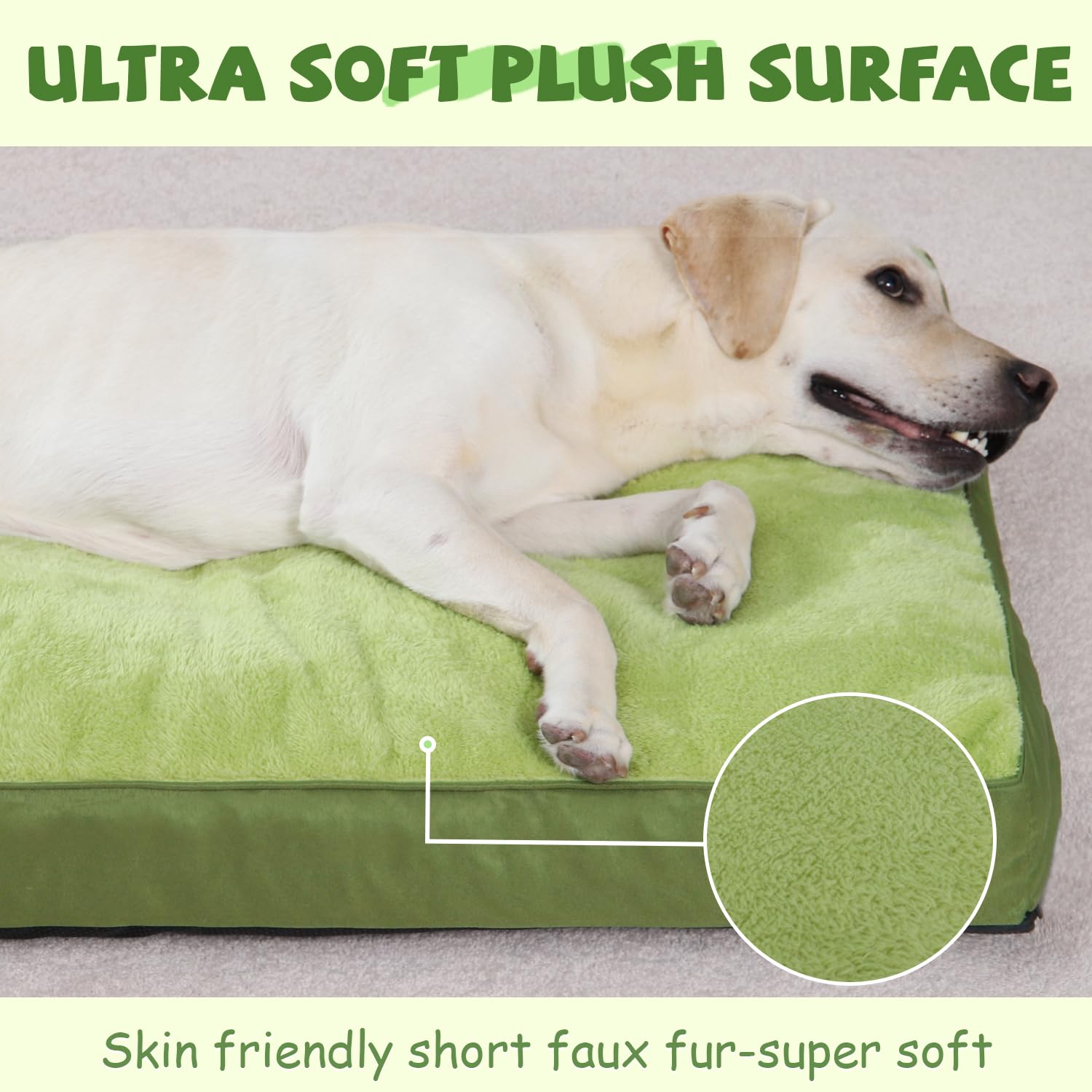 NUPIDA plush faux fur surface scene for cozy naps inside crate