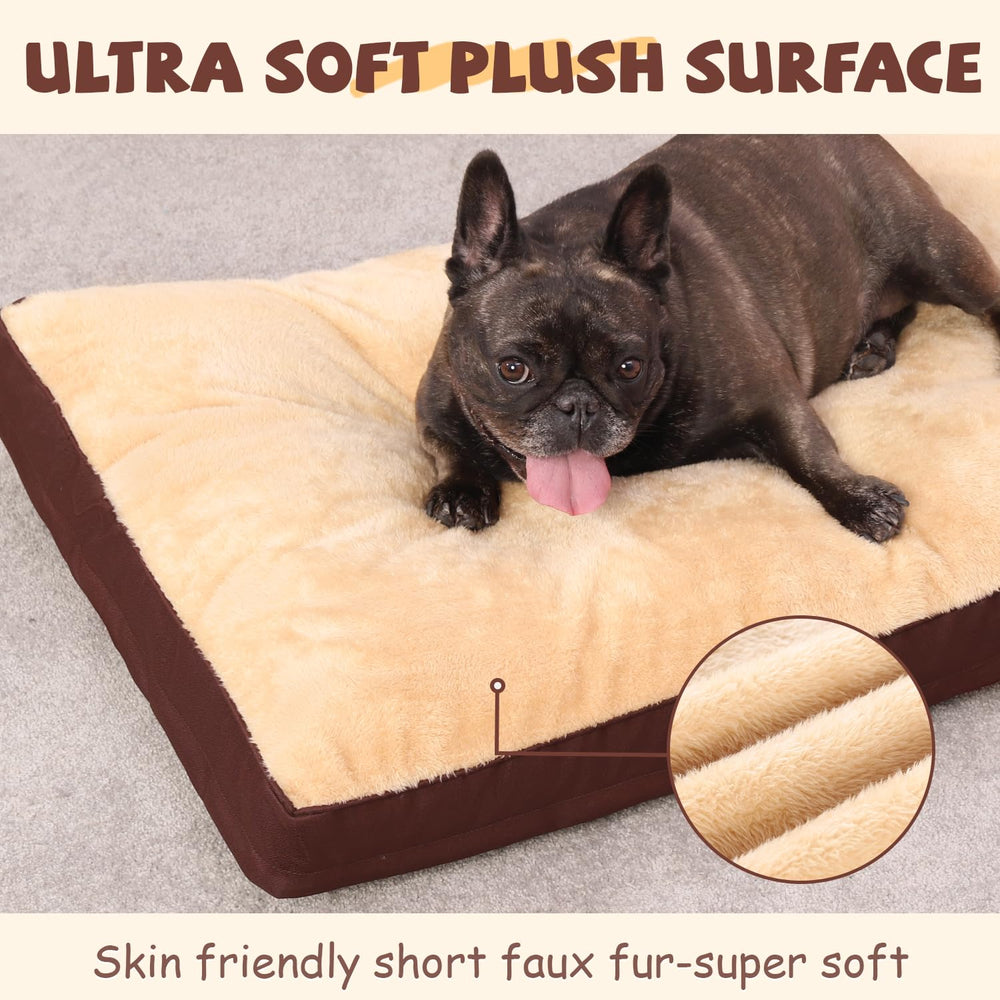 NUPIDA dog crate bed removable cover close-up highlights machine washable ease