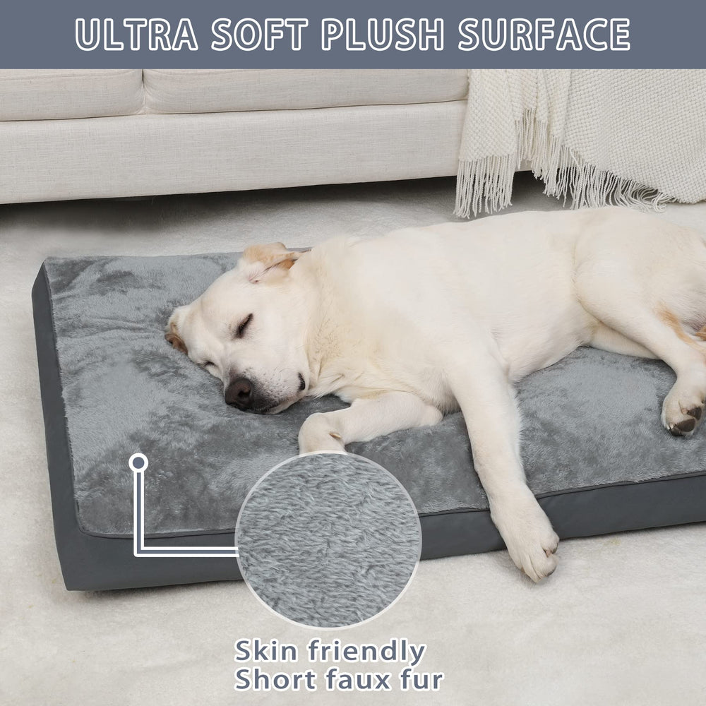 NUPIDA dog crate bed removable cover close-up demonstrating easy machine-wash care.
