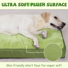 NUPIDA dog crate bed soft faux fur surface provides calming comfort.