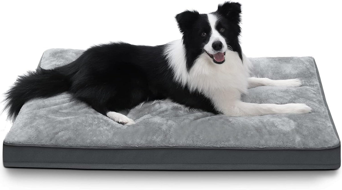 NUPIDA dog crate bed ultra-soft surface for calming naps.