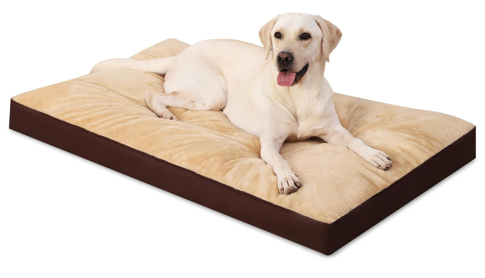 NUPIDA dog crate bed waterproof deluxe plush cover demonstrates easy-care cleaning.