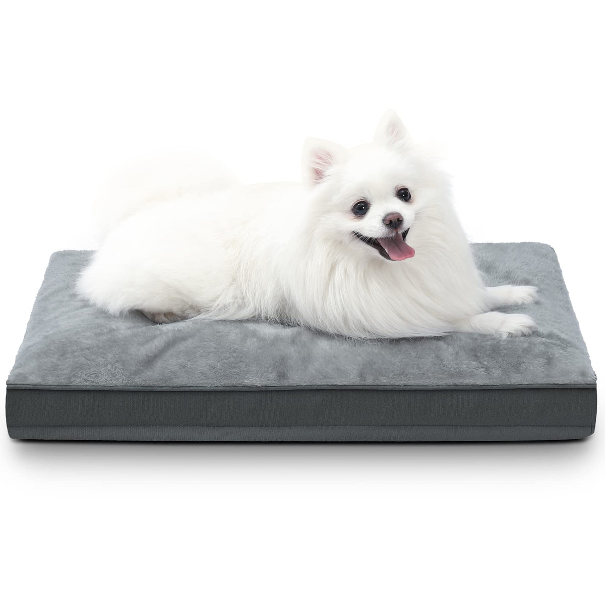 NUPIDA dog crate bed velvet-surface delivers calming comfort for relaxed pets.