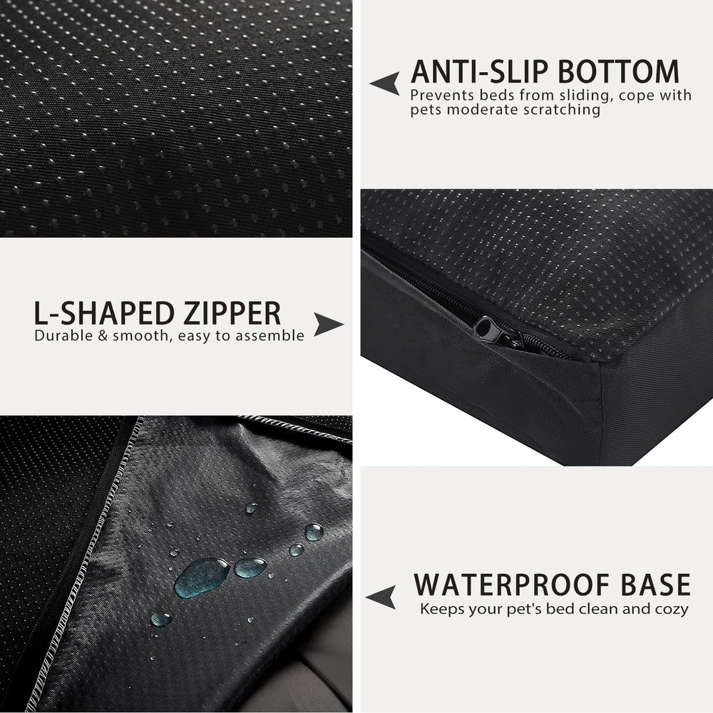 NUPIDA dog crate bed removable cover with durable zipper for easy machine washing