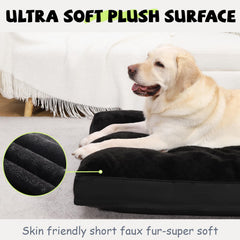 NUPIDA dog crate bed top view demonstrates generous 41x27 inch size for dogs up to 80 lbs