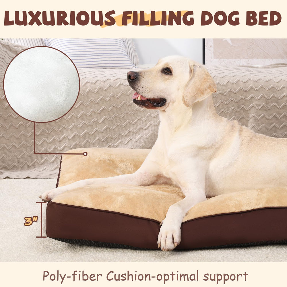 NUPIDA dog crate bed waterproof middle layer keeps urine and saliva at bay.