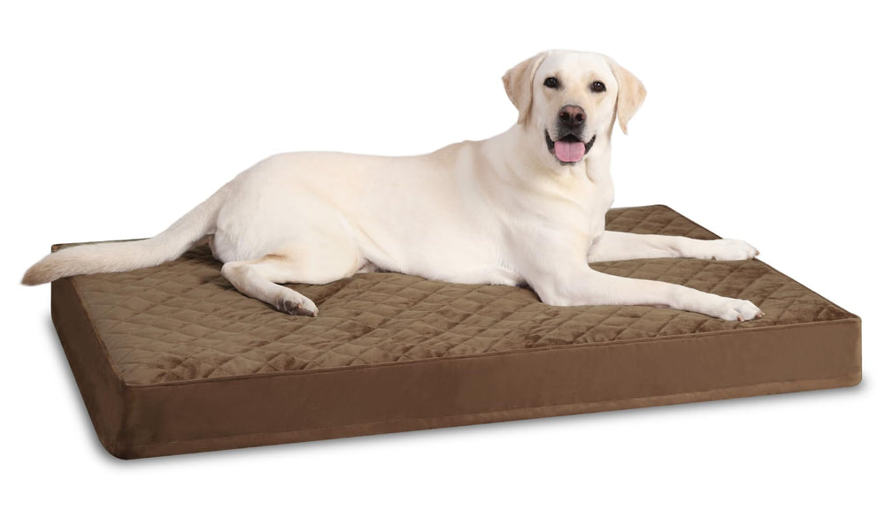 NUPIDA orthopedic dog bed waterproof cover shows seam-free durability for easy cleaning