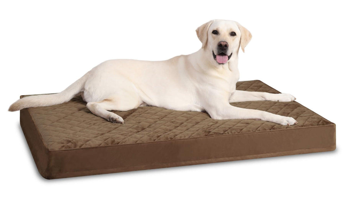 NUPIDA orthopedic dog bed waterproof cover shows seam-free durability for easy cleaning