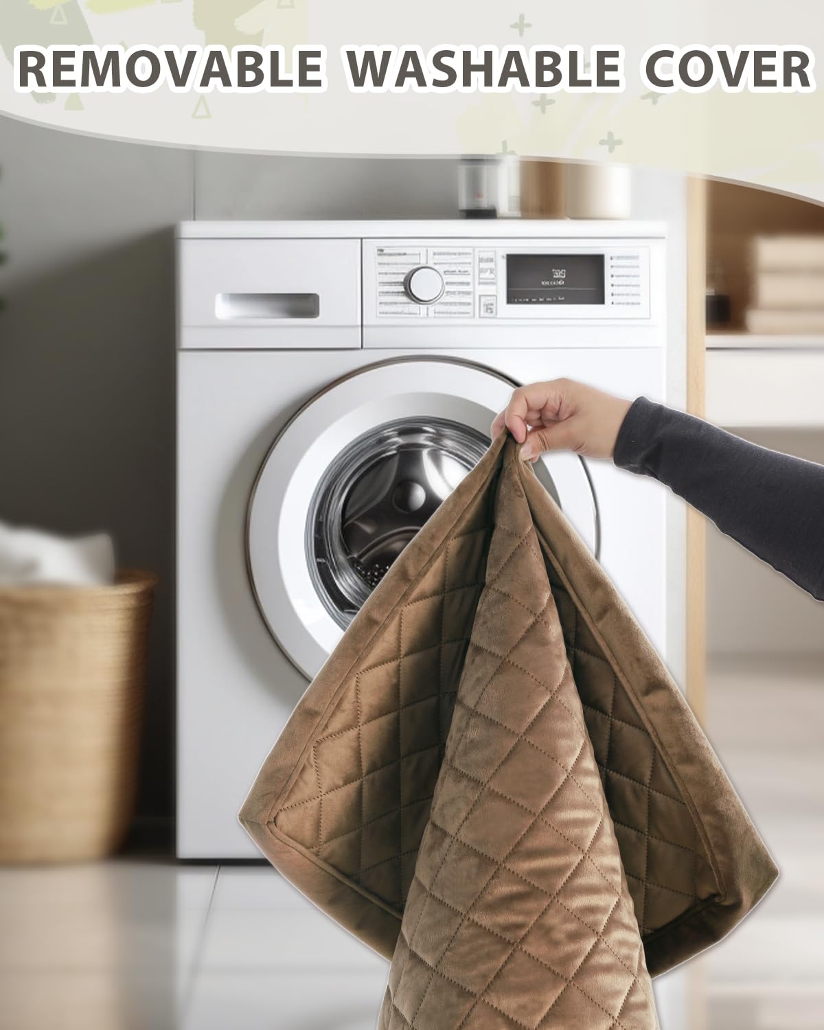 NUPIDA removable washable cover with sturdy zipper for hygienic cleaning