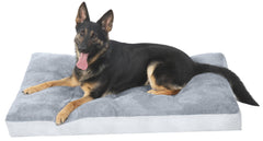 NUPIDA washable dog bed front view highlights plush surface for all-day comfort.