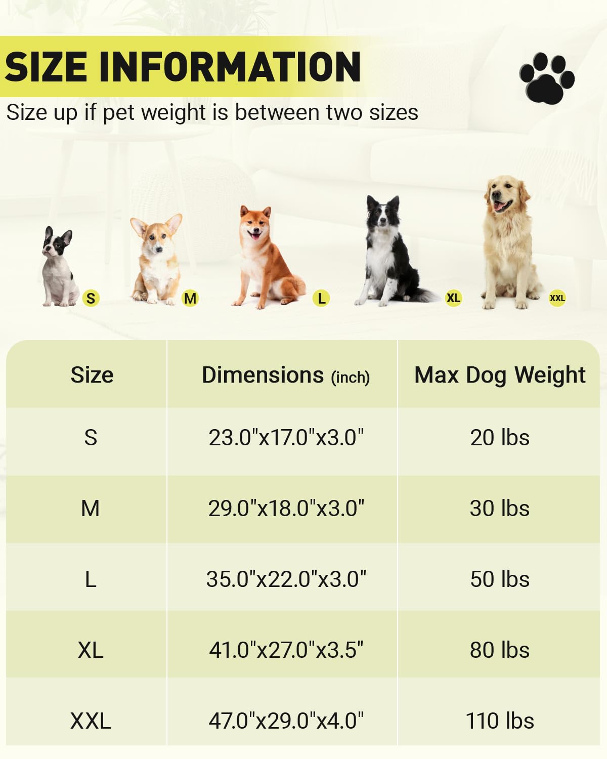 NUPIDA washable dog bed crate-fit 35x23 supports your space.