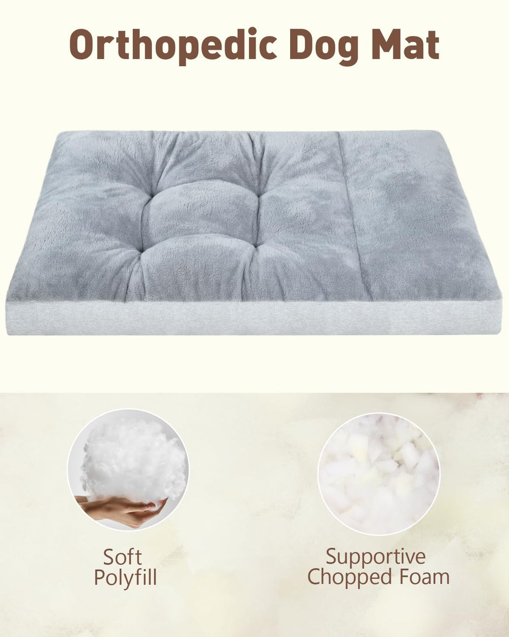 NUPIDA washable dog bed plush surface offers buttery softness for lounging.