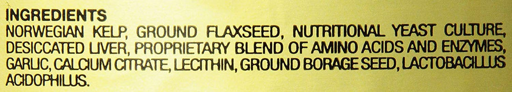 Nupro All Natural Dog Supplement poured over chow may promote hair growth and skin comfort.