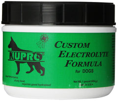 Nupro Custom Electrolyte bottle for dogs supports hydration during daily activity.