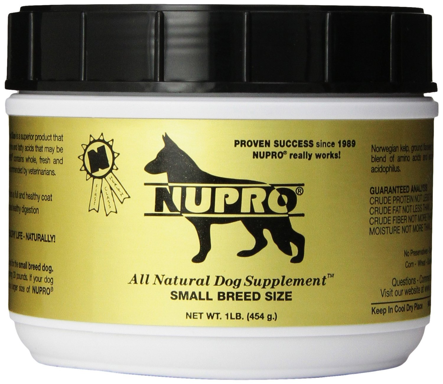 Nupro Nutri-Pet small-breed bottle shown for daily joint support