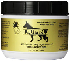 Nupro Nutri-Pet small-breed bottle shown for daily joint support
