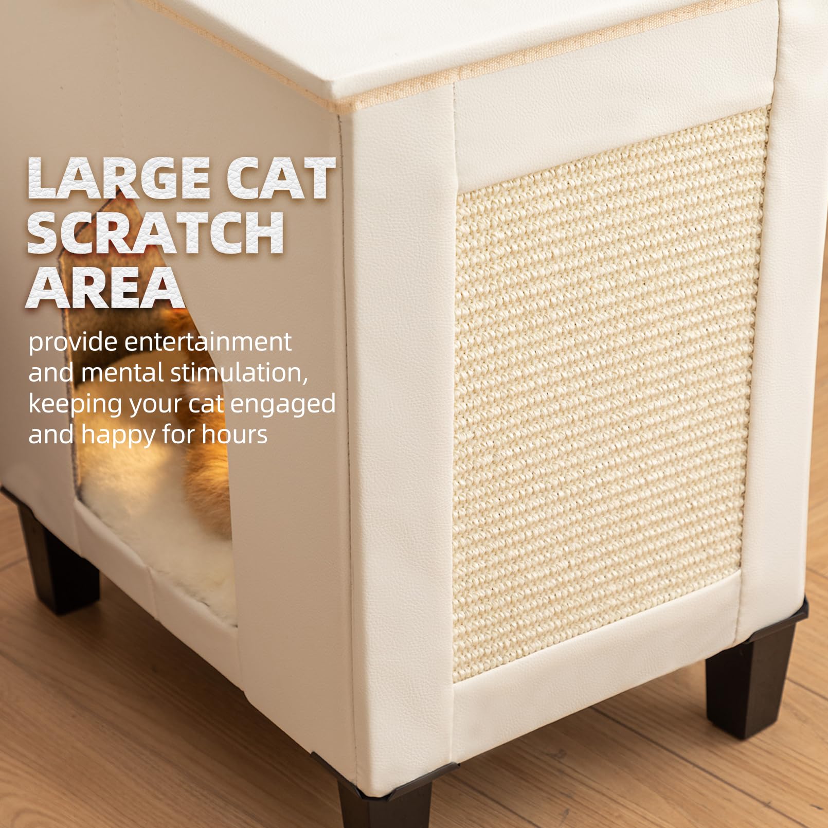 nuromy cat house cushion insulation close-up demonstrates warmth retention during naps