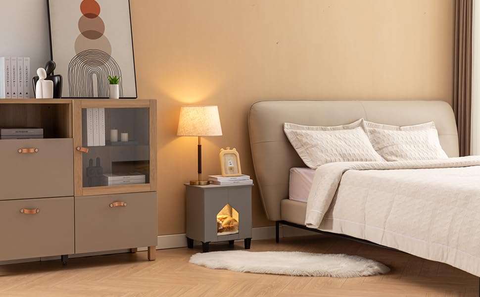 NUROMY cat house living room decor idea for bedside companionship