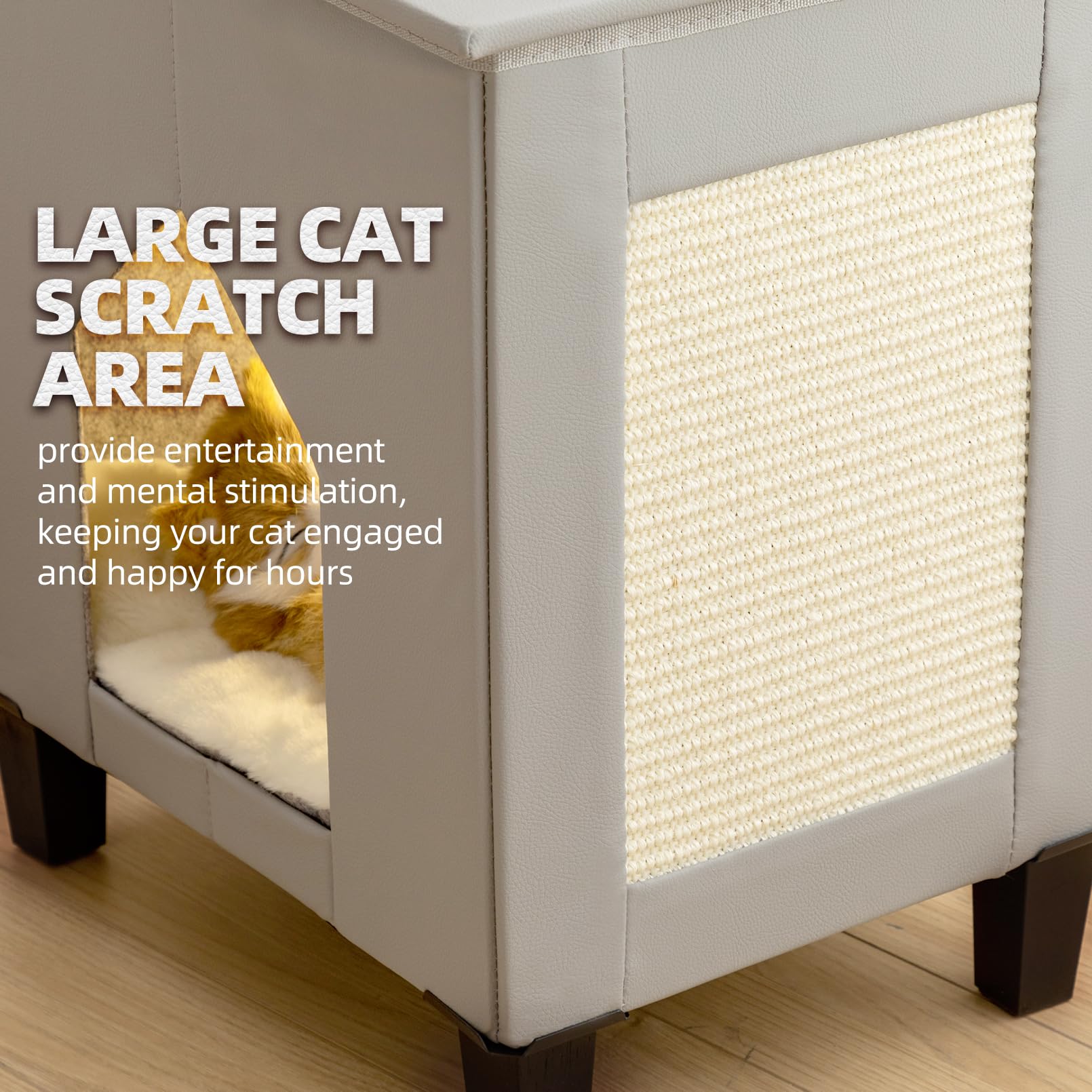 NUROMY cat house warm fur cushion supports body warmth and comfort