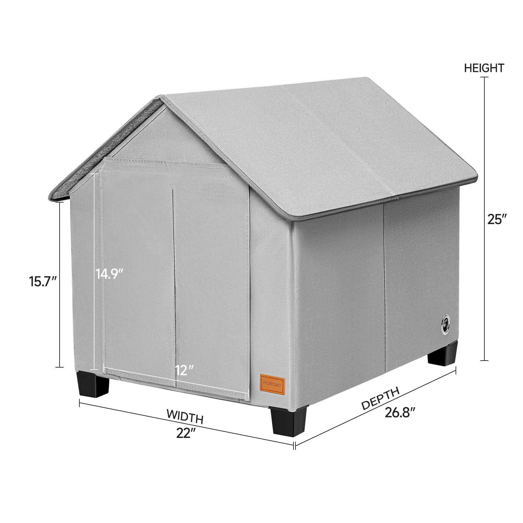 NUROMY cozy insulated outdoor pet shelter offers a snug, weather-ready retreat.