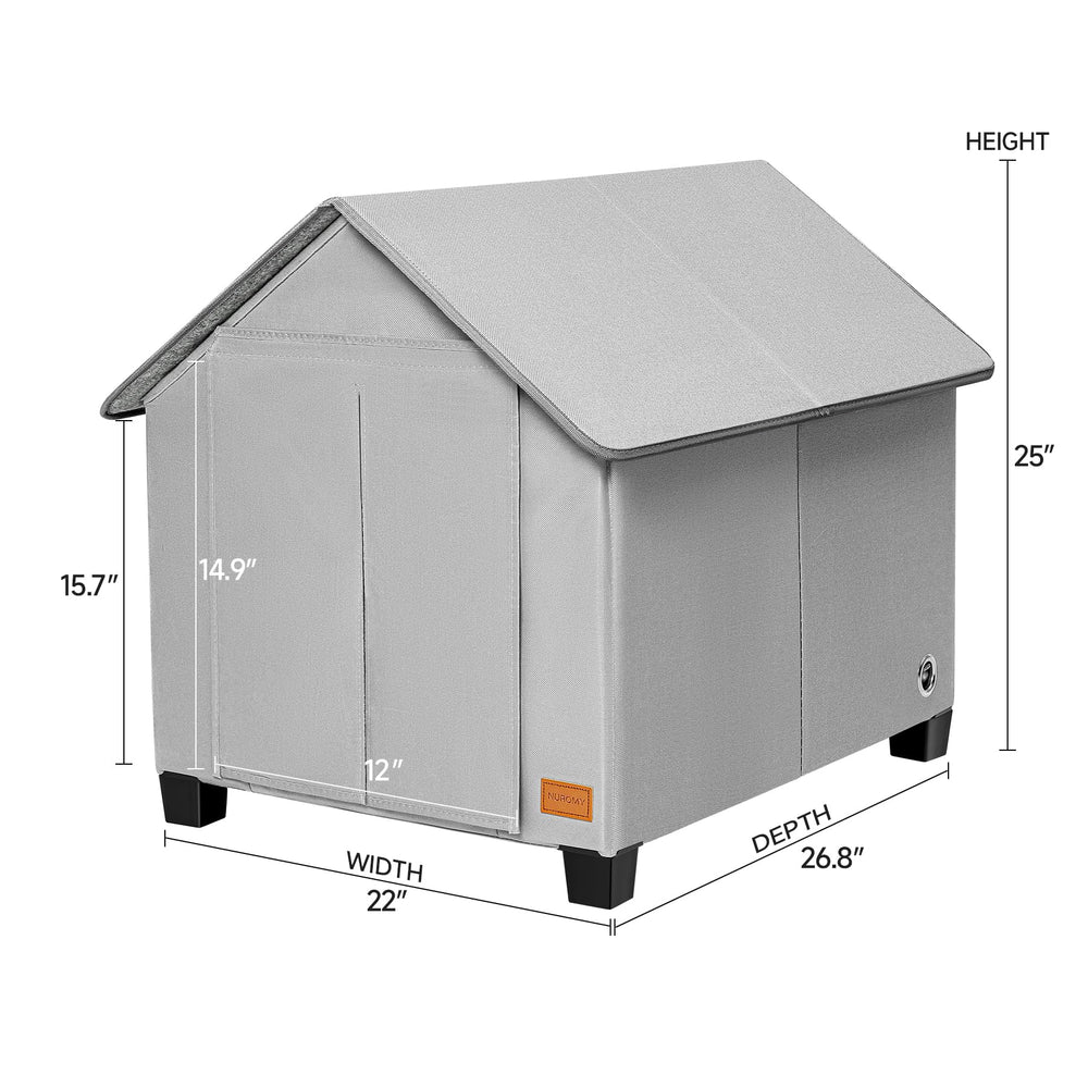 NUROMY cozy insulated outdoor pet shelter offers a snug, weather-ready retreat.