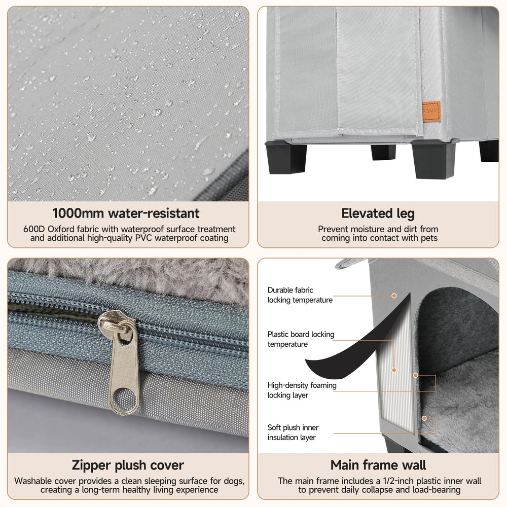 NUROMY elevated legs improve air circulation and keep the shelter dry.