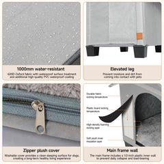NUROMY elevated legs improve air circulation and keep the shelter dry.
