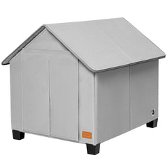 NUROMY insulated dog house outdoor with warm mat provides a cozy outdoor rest.