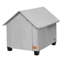 NUROMY insulated dog house weatherproof-roof protects pets from rain and wind.